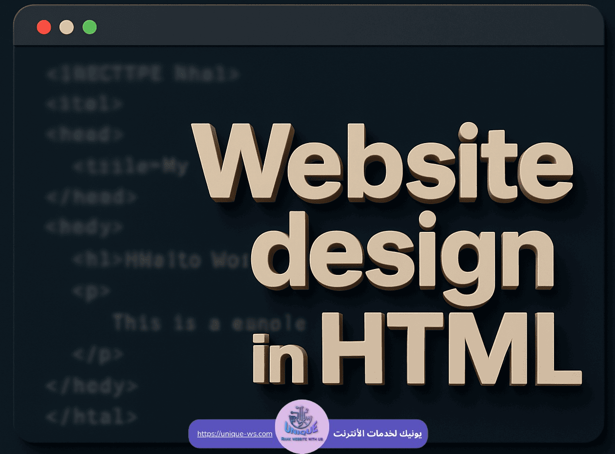 تصميم المواقع بلغة HTML