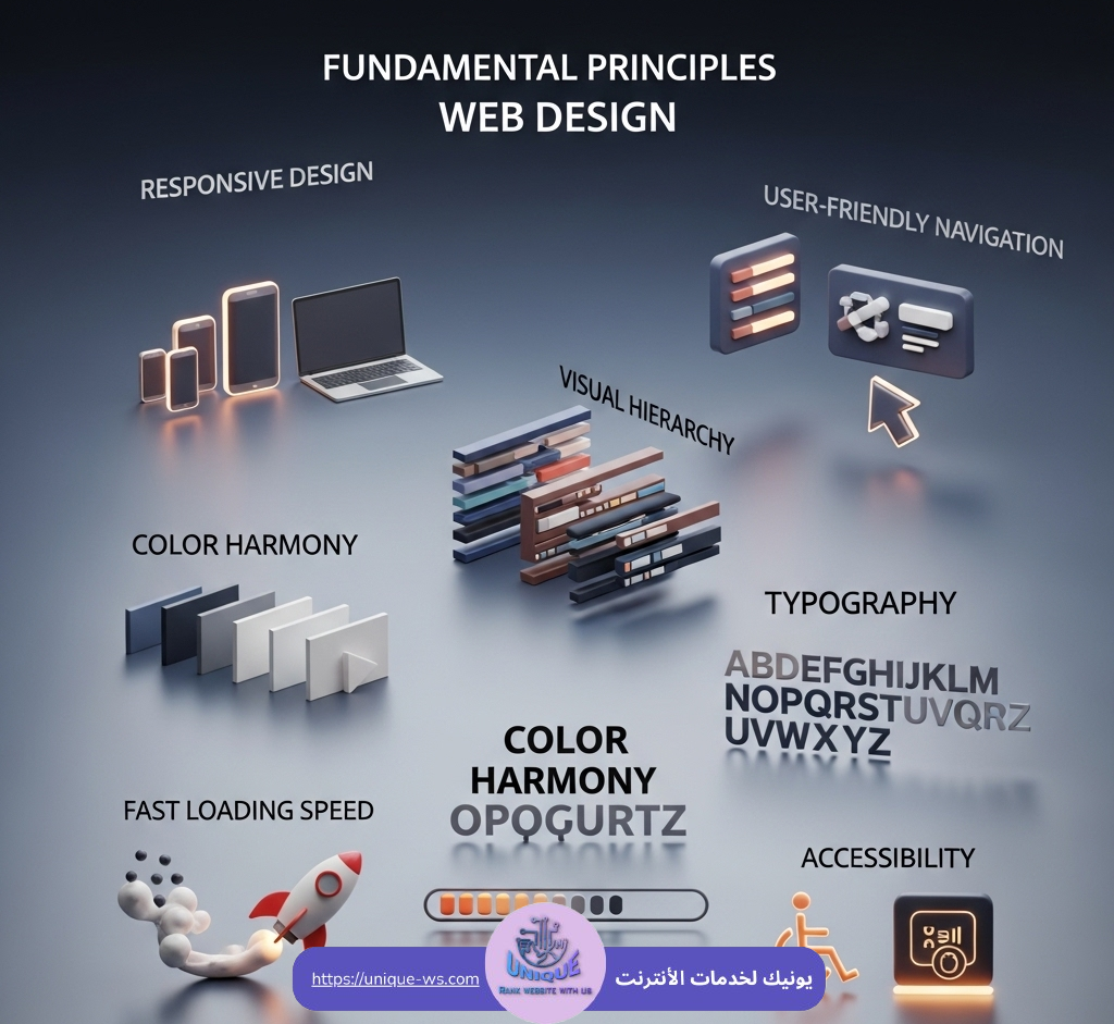 أسس تصميم مواقع الويب