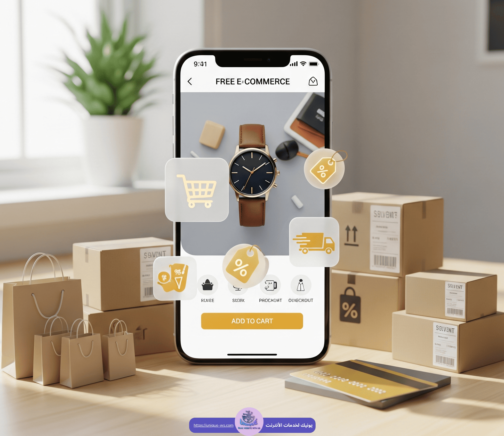 تطبيق متجر الكتروني