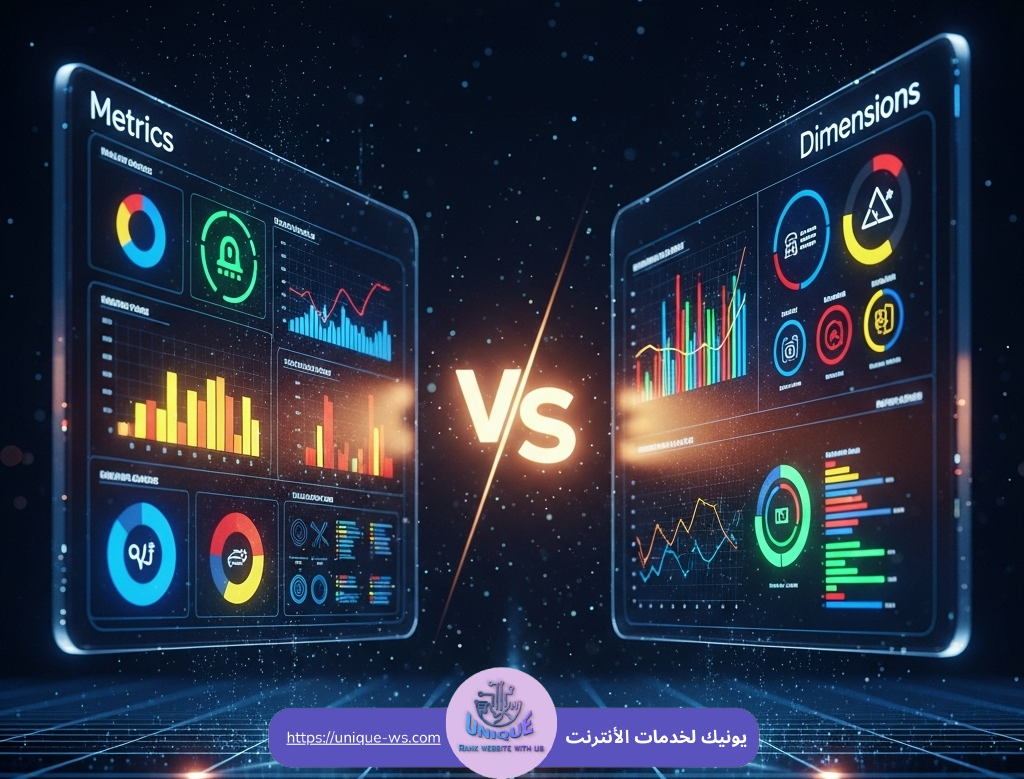 المقاييس والأبعاد في تقارير جوجل أنالتيكس