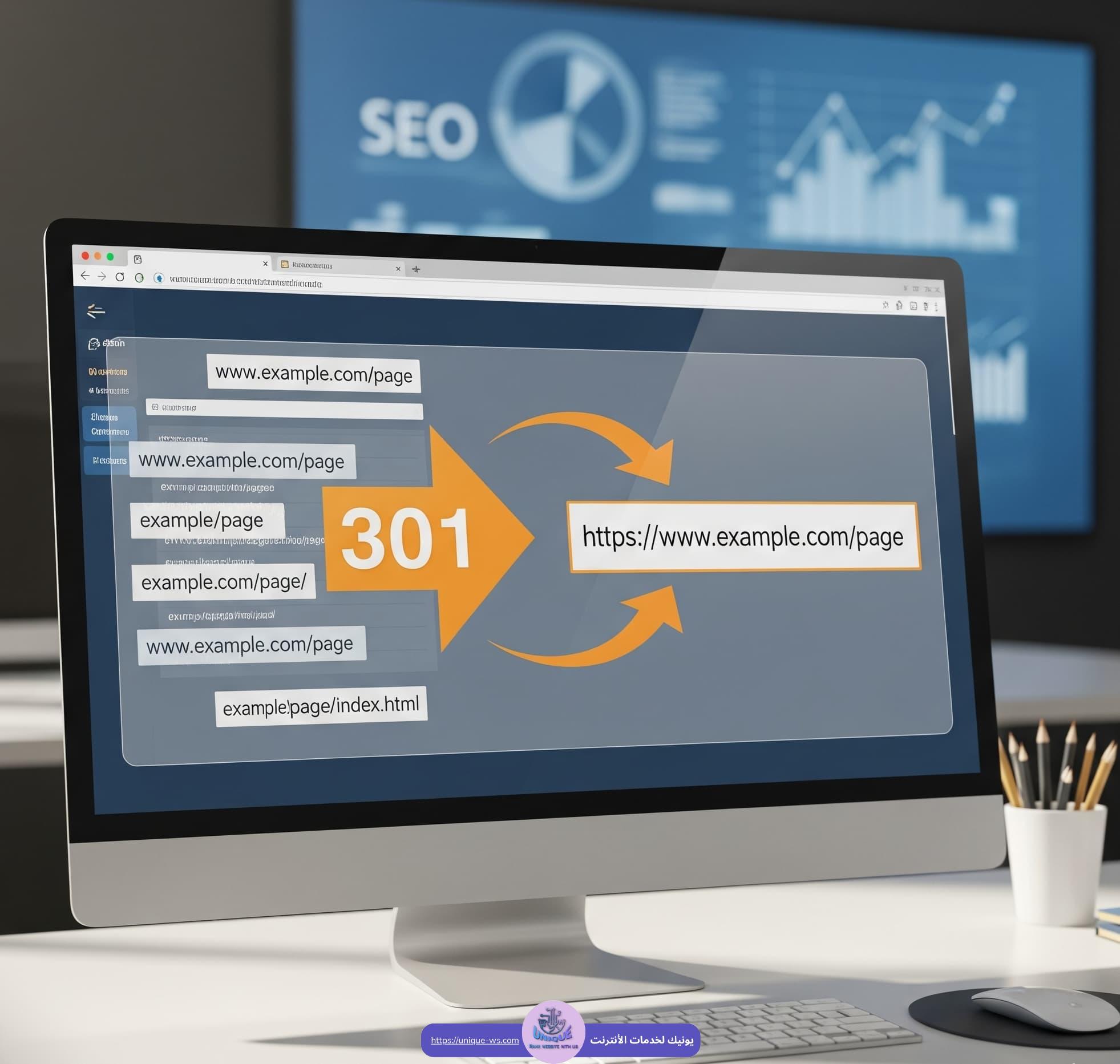 اصلاح URL المكرر وربطه باستخدام URL redirection