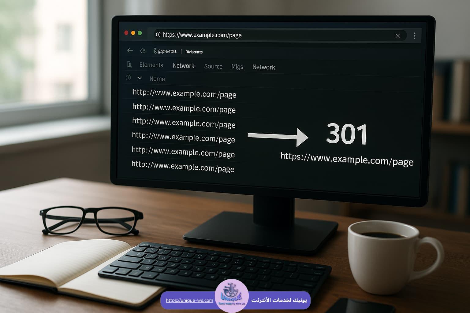اصلاح URL المكرر وربطه باستخدام URL redirection